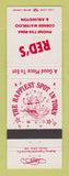 Matchbook Cover - Red's Akron OH mermaid girlie