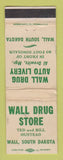Matchbook Cover - Wall Drug Store Wall SD WORN