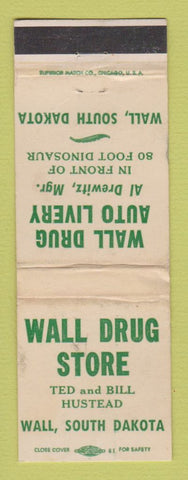 Matchbook Cover - Wall Drug Store Wall SD WORN