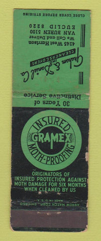 Matchbook Cover - Graham Daniel Cleaners Dyers Chicago IL ARROW WORN