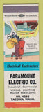 Matchbook Cover - Paramount Electric Tacoma WA