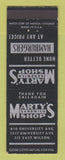Matchbook Cover - Marty's Sandwich Shop