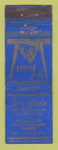 Matchbook Cover - Ted's Garden Belleville IL WORN