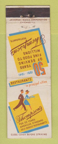 Matchbook Cover - Thompson's Restaurants CHAIN