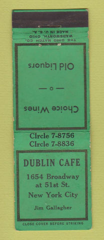 Matchbook Cover - Dublin Cafe New York City