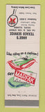 Matchbook Cover - Ange's Texaco oil gas Silvis IL