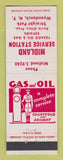 Matchbook Cover - Midland Service Texaco oil gas Wyandanch NY