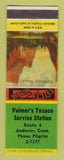 Matchbook Cover - Palmer's Texaco oil gas Andover CT
