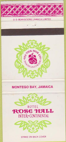 Matchbook Cover - Hotel Rose Hall Montego Bay Jamaica 30 Strike