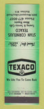 Matchbook Cover - Texaco oil gas Stan Cornelius Halifax NS