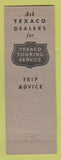 Matchbook Cover - Texaco oil gas Ole's Woodburn OR