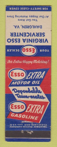 Matchbook Cover - Esso oil gas Virginia Dahlgren VA
