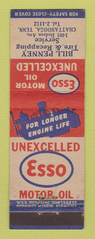 Matchbook Cover - Esso oil gas Bill Penney Chattanooga TN