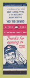 Matchbook Cover - Esso oil gas Crane Clayton NJ