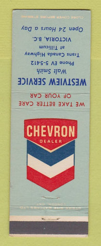 Matchbook Cover - Chevron oil gas Westview Victoria BC