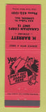 Matchbook Cover - H Barrett Canadian Corps Unit 12 London ON girlie