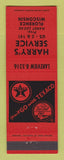 Matchbook Cover - Texaco oil gas Harry's Florence WI