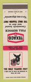 Matchbook Cover - Texaco oil gas Mule Trading Post Rolla MO