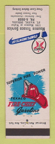 Matchbook Cover - Texaco oil gas Maumee Fort Wayne IN