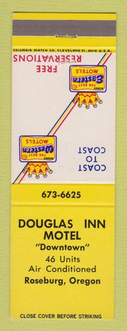 Matchbook Cover - Best Western Douglas Inn Motel Roseburg OR