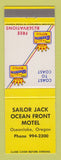 Matchbook Cover - Best Western Sailor Jack Ocean Front Motel Oceanlake OR