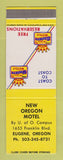 Matchbook Cover - Best Western New Oregon Motel Eugene OR