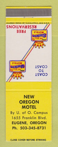 Matchbook Cover - Best Western New Oregon Motel Eugene OR