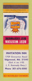 Matchbook Cover - Best Western Invitation Inn Edgewood MD #2