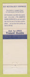 Matchbook Cover - Best Western Plantation Inn Motel Mechanicsburg PA