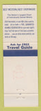 Matchbook Cover - Best Western Town House Lodge Modesto CA