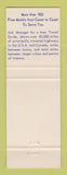 Matchbook Cover - Best Western Rancho Tee Motel Atascadero CA WEAR