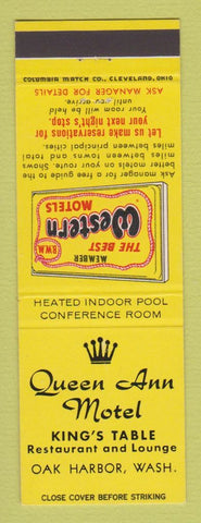 Matchbook Cover - Best Western Queen Ann Motel Oak Harbor WA