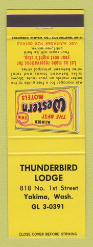 Matchbook Cover - Best Western Thunderbird Lodge Yakima WA