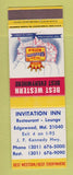 Matchbook Cover - Best Western Invitation Inn Edgewood MD