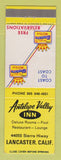Matchbook Cover - Best Western Antelope Valley Inn Lancaster CA