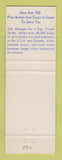 Matchbook Cover - Best Western Antelope Valley Inn Lancaster CA