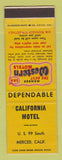Matchbook Cover - Best Western Californian Motel Merced CA