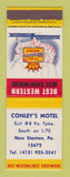 Matchbook Cover - Best Western Conley's Motel New Stanton PA