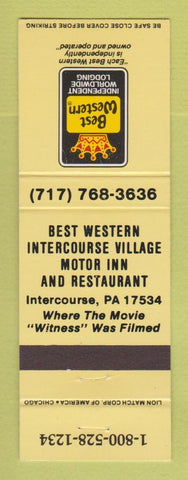 Matchbook Cover - Best Western Intercourse Village Motor Inn PA