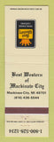 Matchbook Cover - Best Western Mackinaw City MI