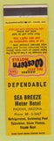 Matchbook Cover - Best Western Sea Breeze Motor Hotel Phoenix AZ