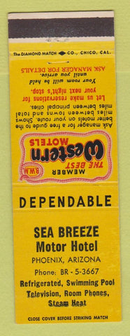 Matchbook Cover - Best Western Sea Breeze Motor Hotel Phoenix AZ