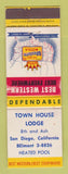 Matchbook Cover - Best Western Town House Lodge San Diego CA WEAR