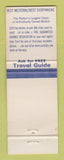Matchbook Cover - Best Western Carmel Hill Motor Lodge Monterey CA