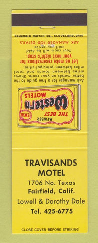 Matchbook Cover - Best Western Travisands Motel Fairfield CA