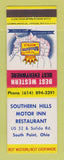Matchbook Cover Best Western Southern Hills Motor Inn Restaurant South Point OH