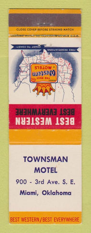 Matchbook Cover - Best Western Townsman Motel Miami OK
