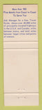 Matchbook Cover - Best Western Western Hills Motel Reedsport OR