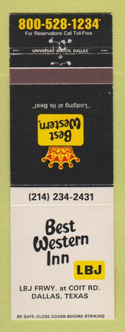 Matchbook Cover - Best Western LBJ Dallas TX
