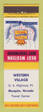 Matchbook Cover - Best Western Western Village Mesquite NV